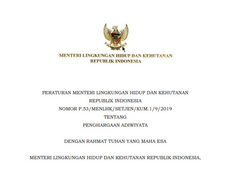 P 53 2019 ADIWIYATA MENLHK