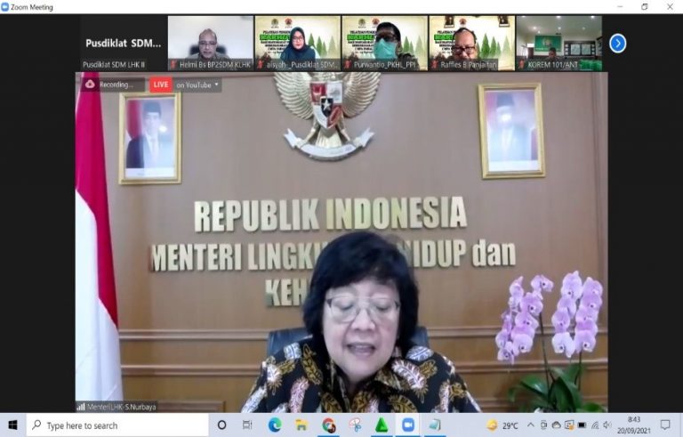 Pembukaan Pelatihan Pengendalian Kebakaran Hutan dan Lahan bagi Masyarakat Peduli Api Berkesadaran Hukum (MPA PARALEGAL) Tahun 2021